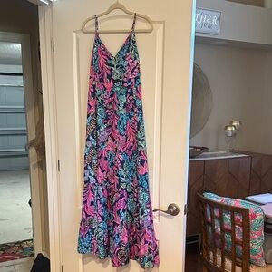 Lilly Pulitzer Pink and Blue Floral Dress. Excellent Condition.
